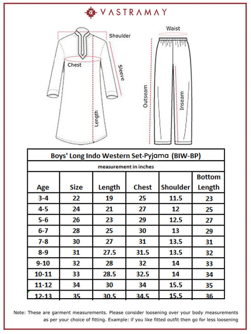 Boy's Black Sherwani And Pyjama Set